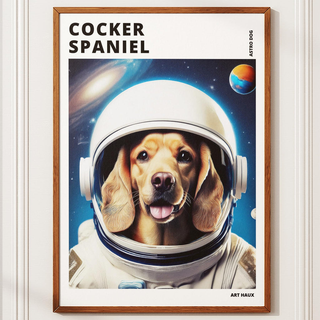 Cocker Spaniel Astronaut Dog Series with Text Astro Dog image 10