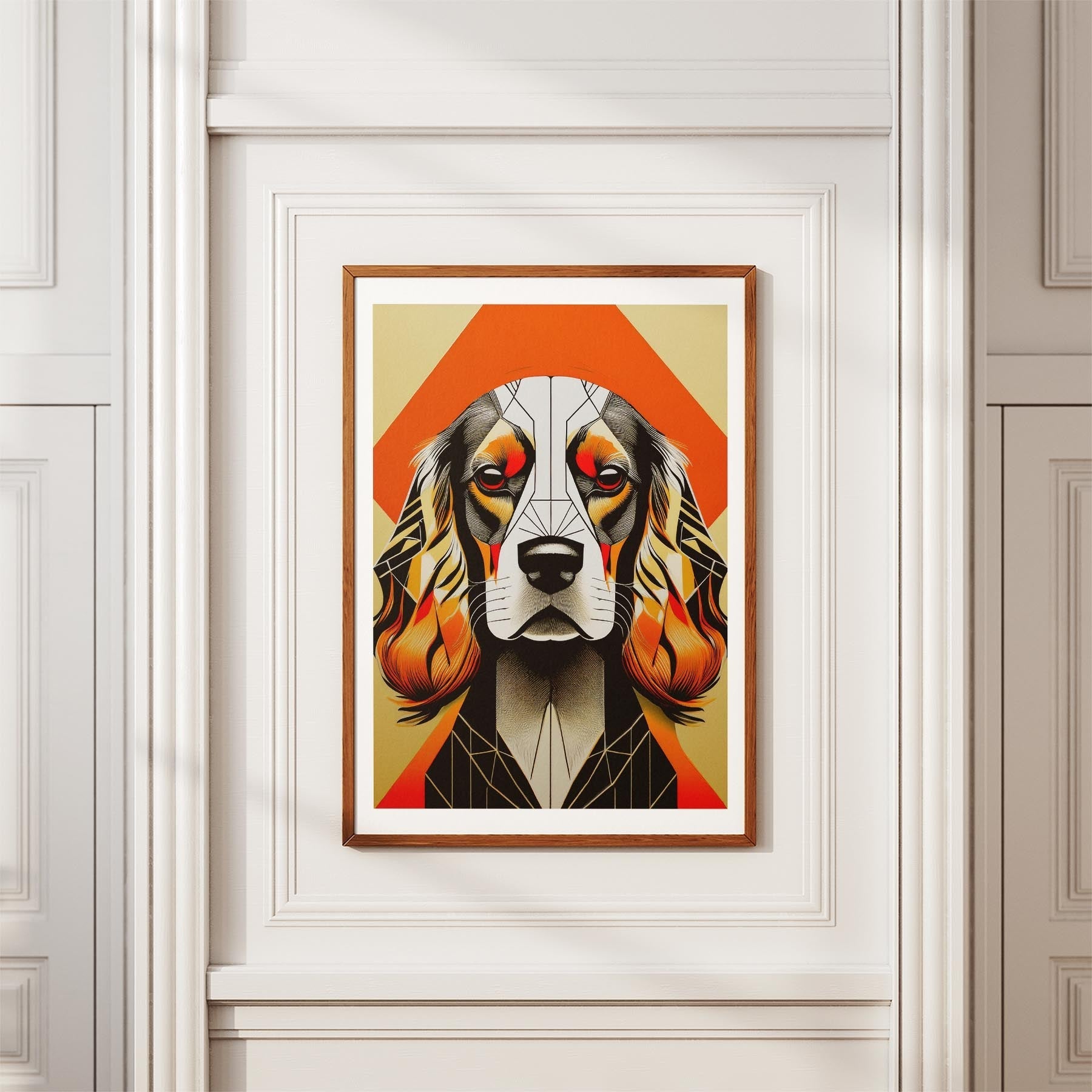 Cocker Spaniel Geometric Orange Series image 3