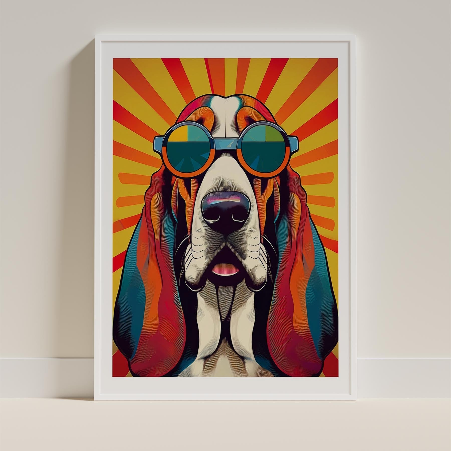 Basset Hound In Colourful Sunnies 1 image 9