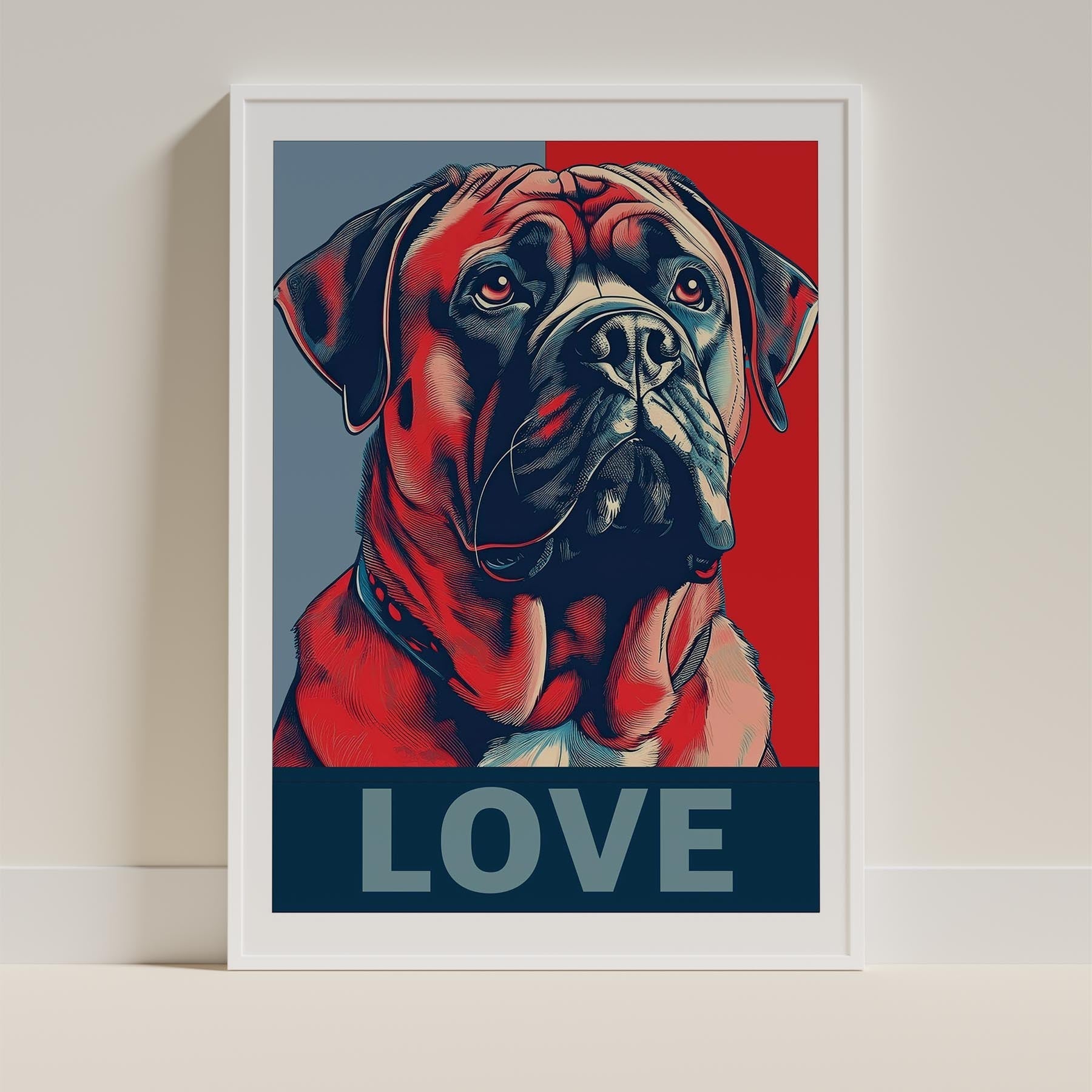 Bullmastiff LOVE Series Inspired by the Obama Poster image 9