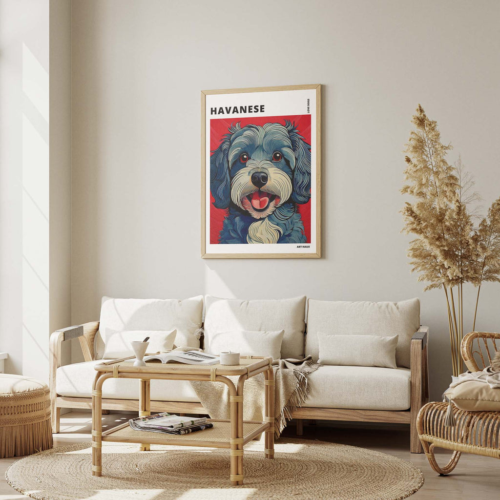 Havanese Hokusai Japanese Inspired Dog Series with Text image 2