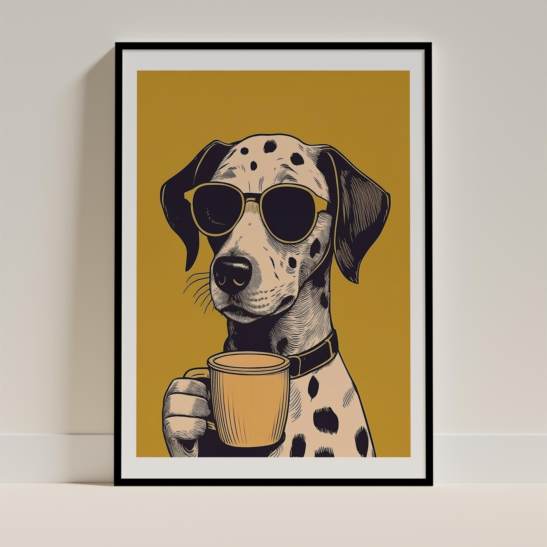 Dalmation Chillin Coffee Dog image 13