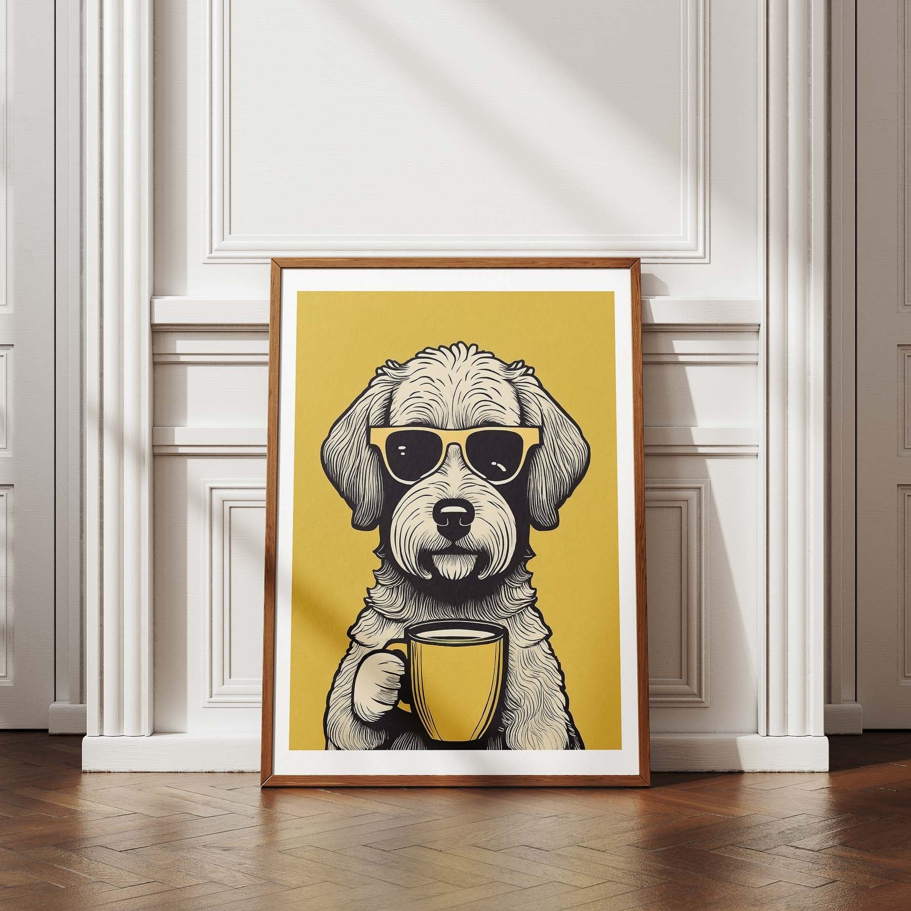 Groodle Chillin Coffee Dog image 4