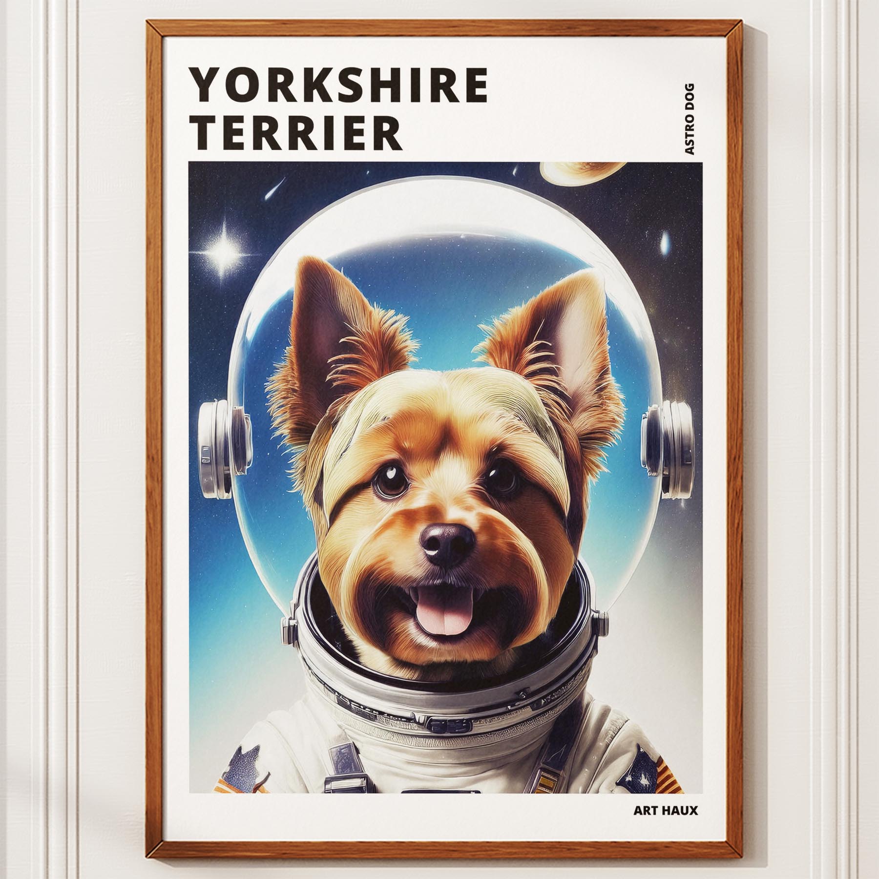 Yorkshire Terrier Astronaut Dog Series with Text Astro Dog image 10