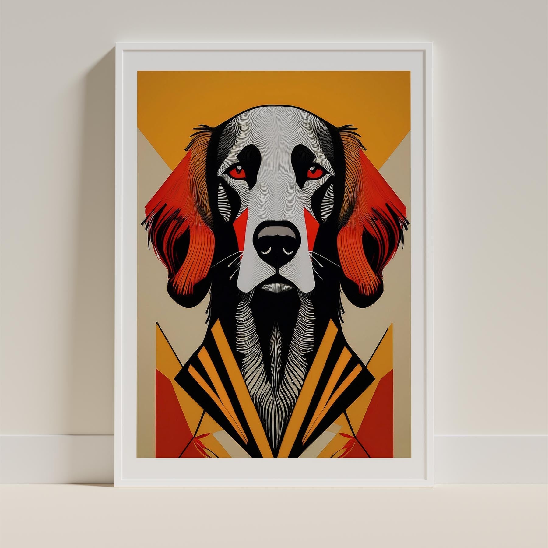 Gordon Setter Geometric Orange Series image 9