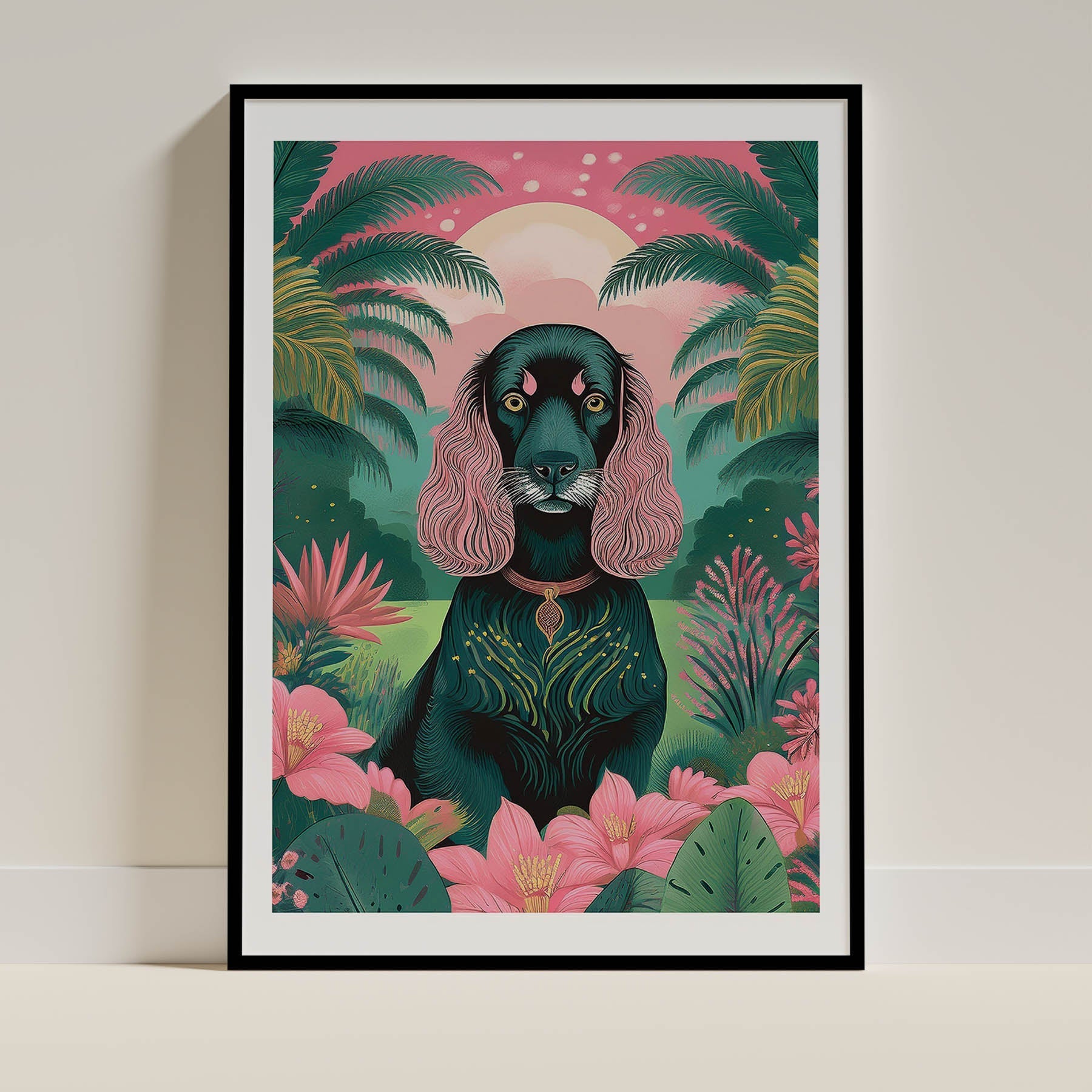 Cocker Spaniel 1 Flowery Dog image 0