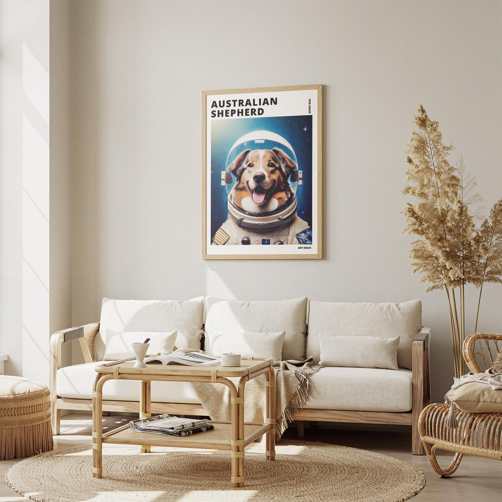 Australian Shepherd Astronaut Dog Series with Text Astro Dog image 2