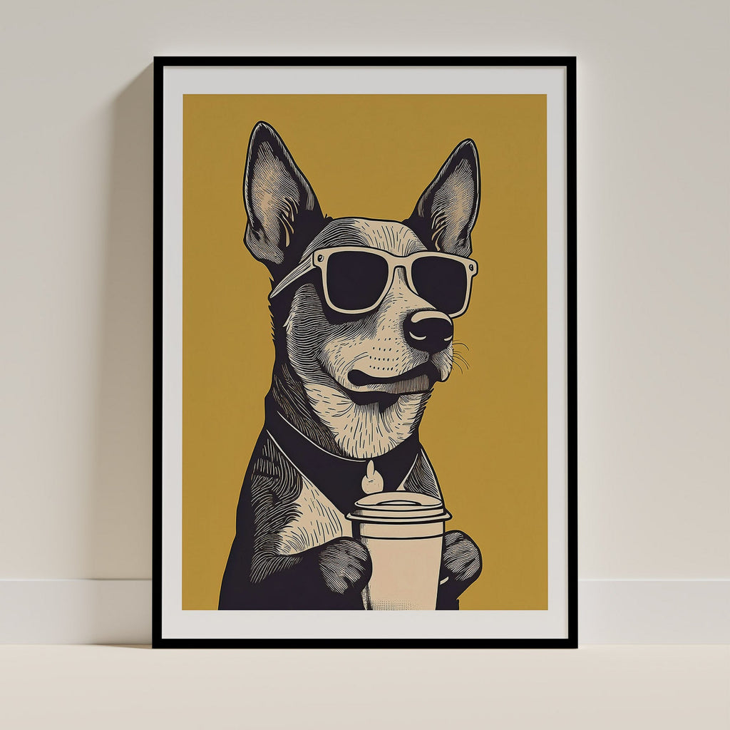 Cattledog Chillin Coffee Dog image 0