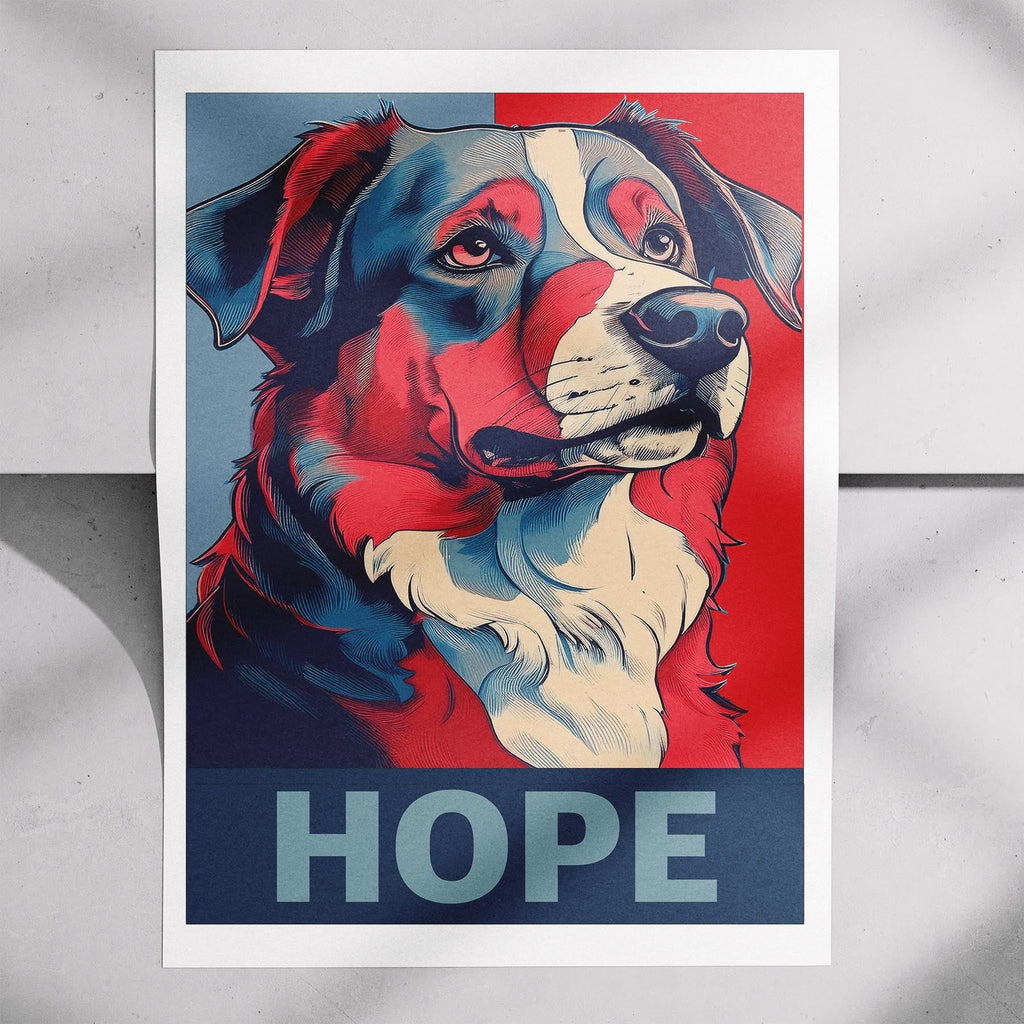 Australian Shepherd HOPE Series Inspired by the Obama Poster image 7
