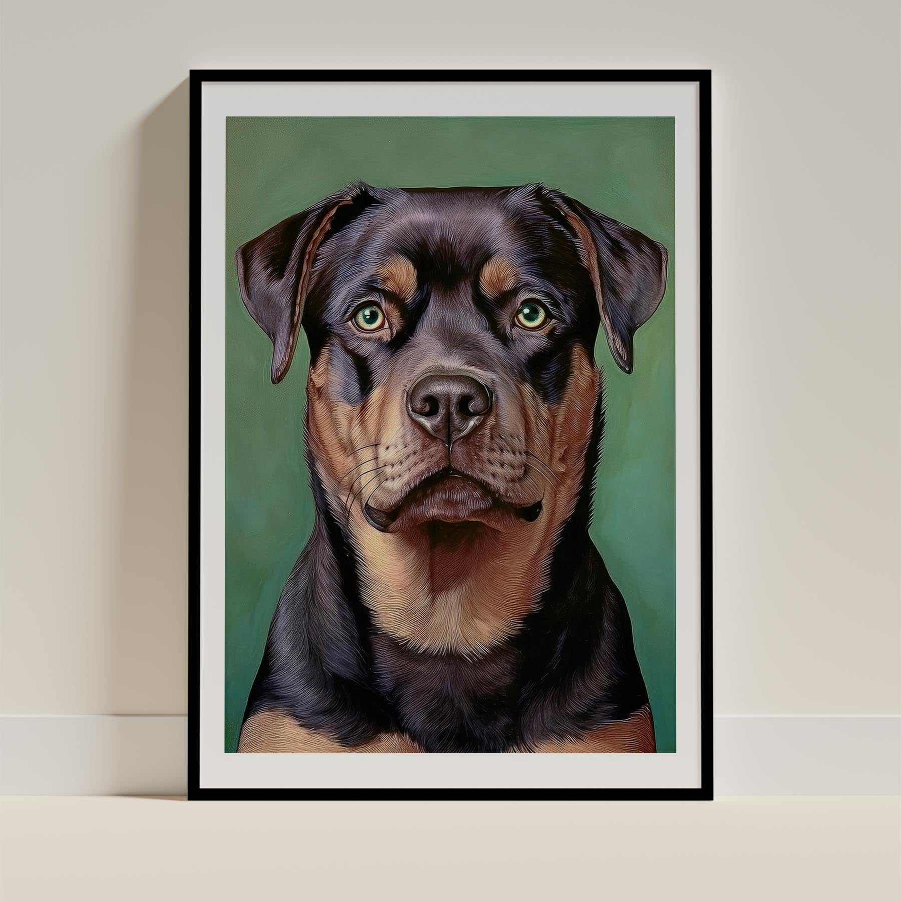 Rottweiler Green Painted Series image 0