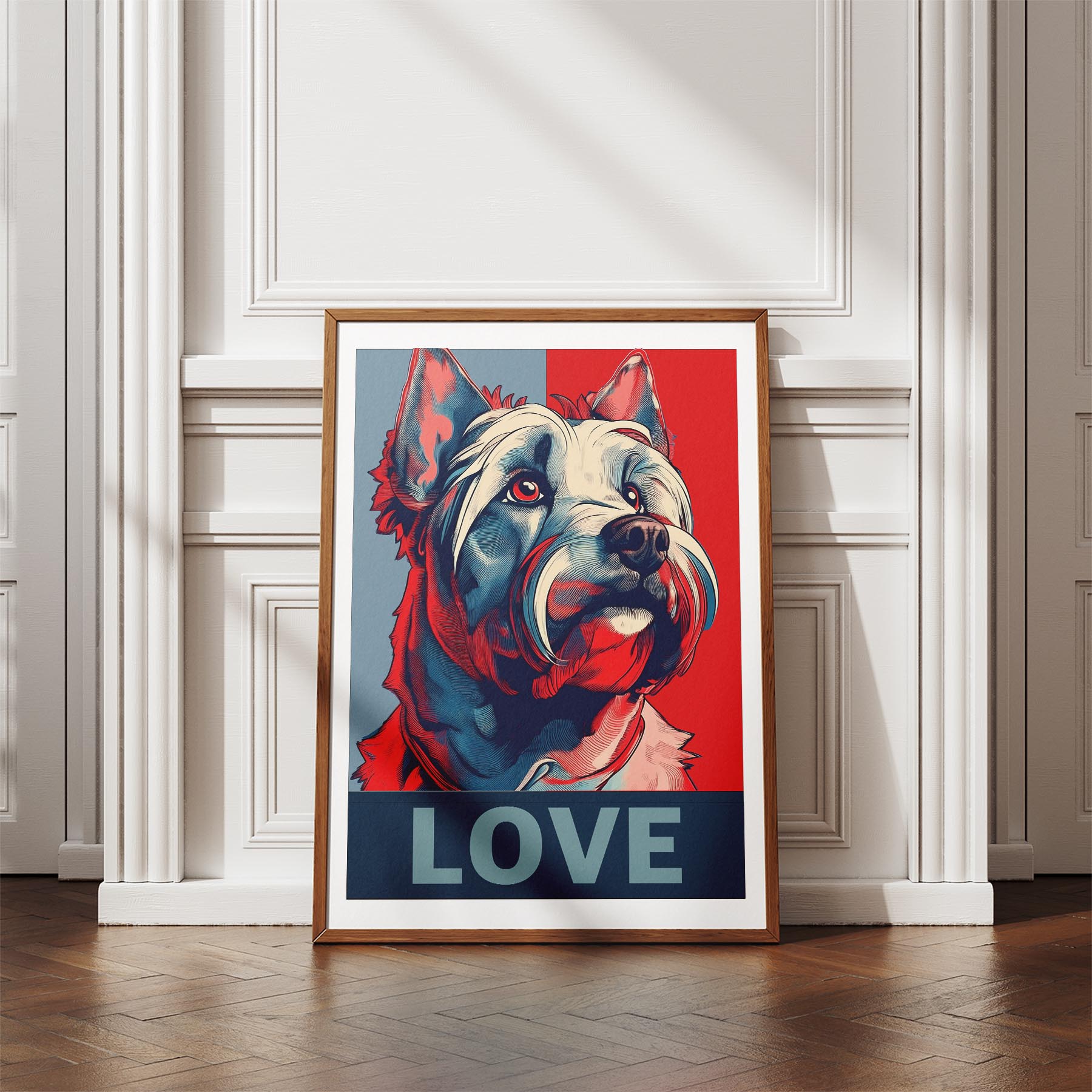 Australian Silky Terrier LOVE Series Inspired by the Obama Poster image 4