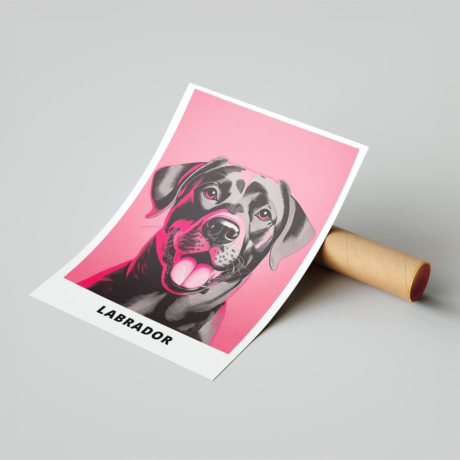 Labrador Retriever Pink and Black Dog Series 4 image 6