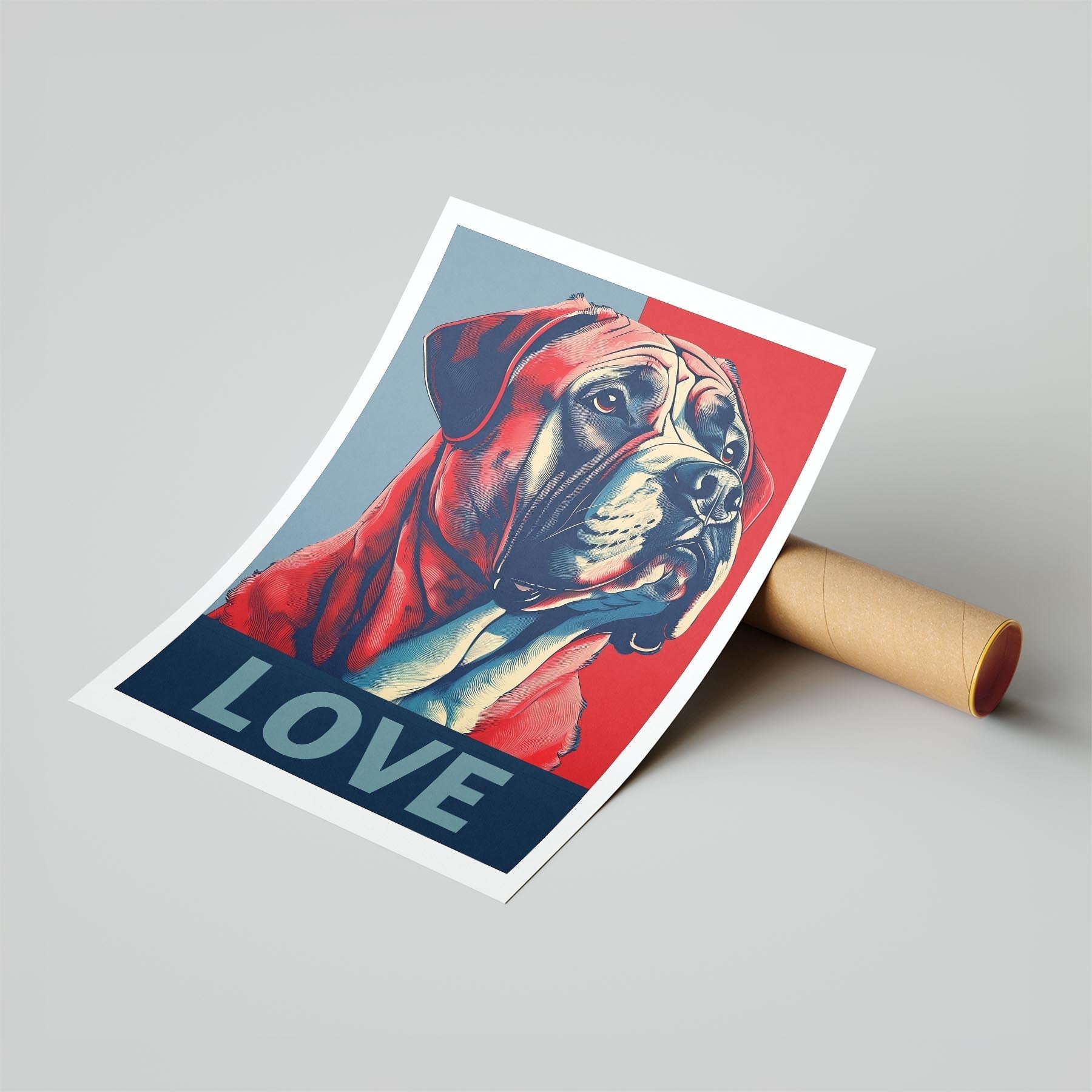 Mastiff LOVE Series Inspired by the Obama Poster image 6