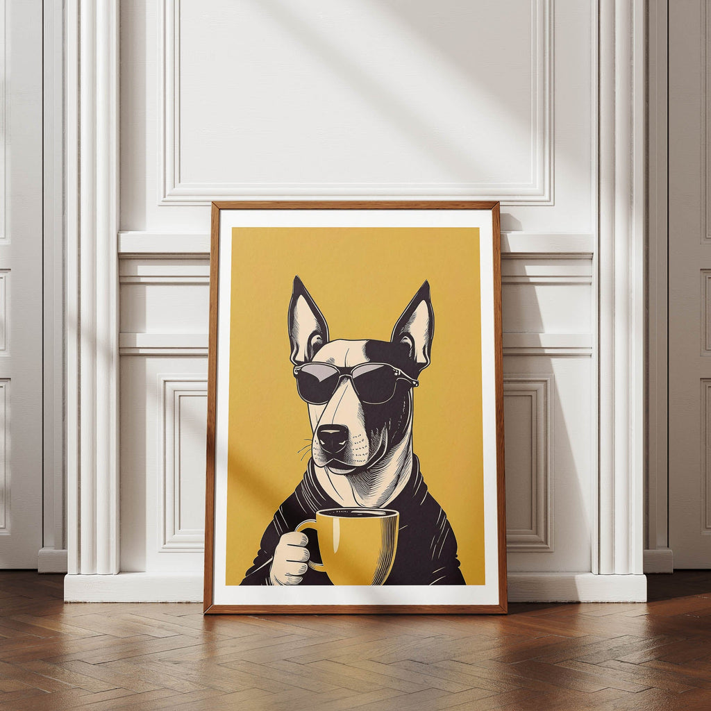 Bull Terrier Chillin Coffee Dog image 4