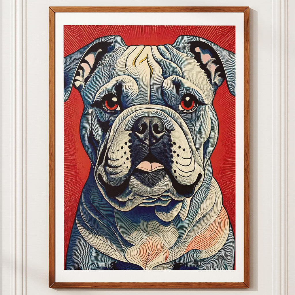 Bulldog Hokusai Japanese Inspired Dog Series 1 image 10