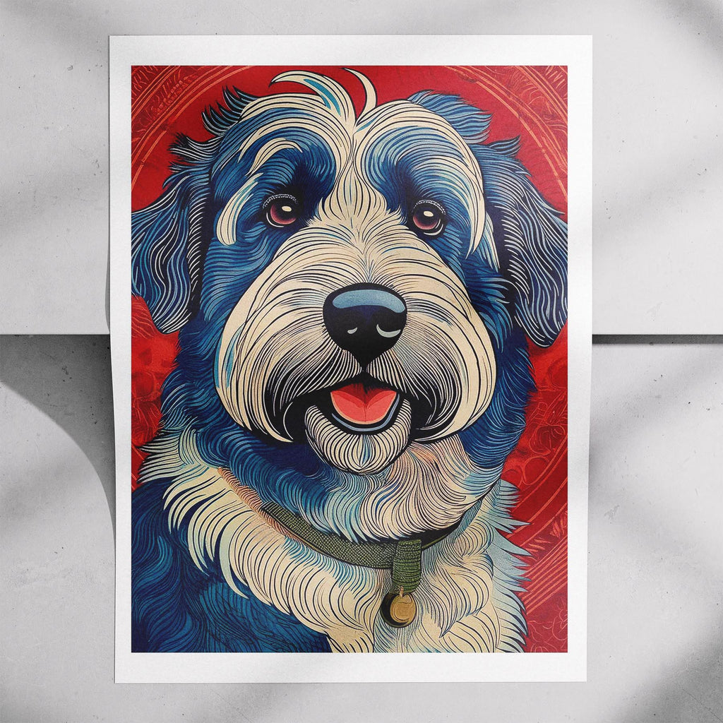 Old English Sheepdog Hokusai Japanese Inspired Dog Series 1 image 7