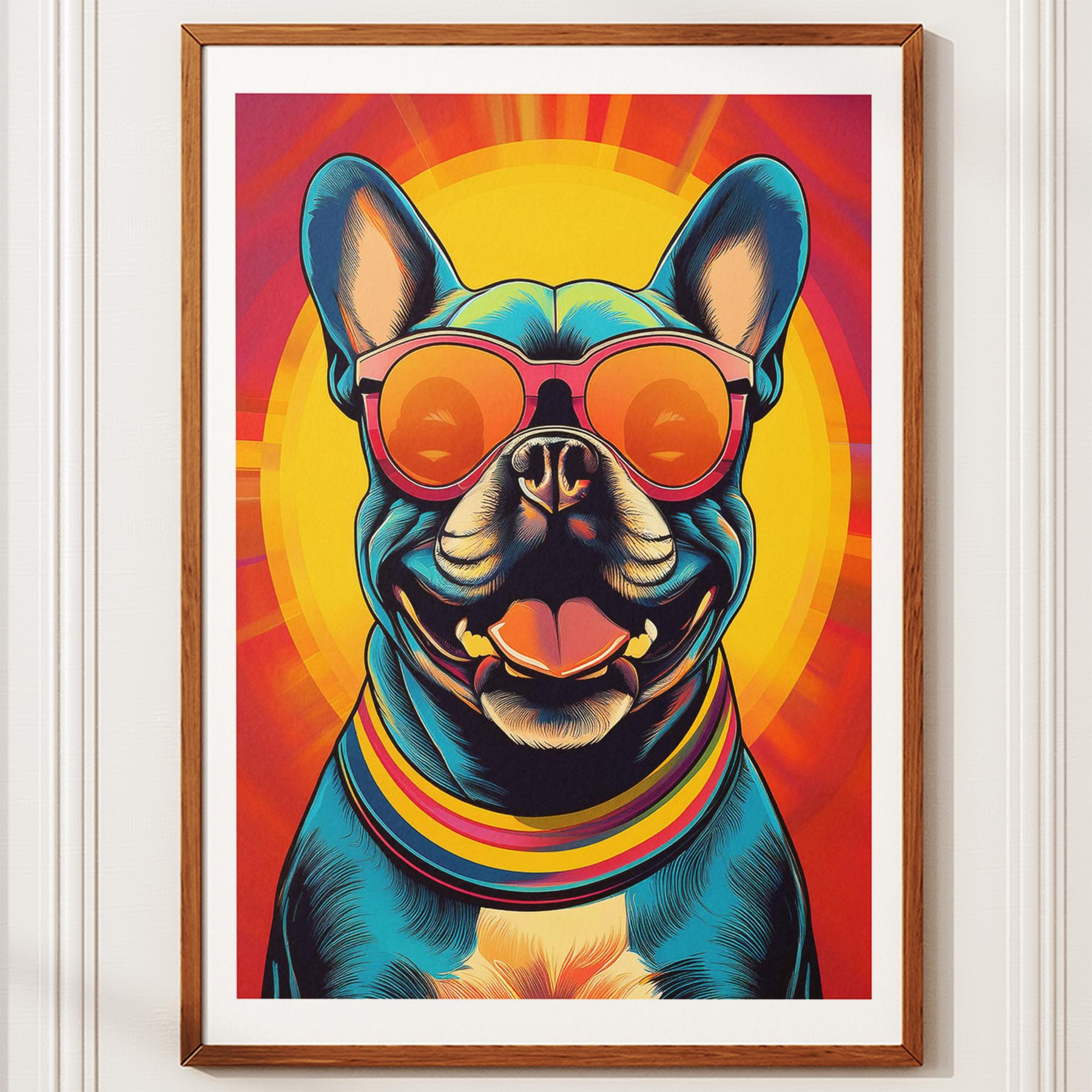 French Bull In Colourful Sunnies 1 image 12