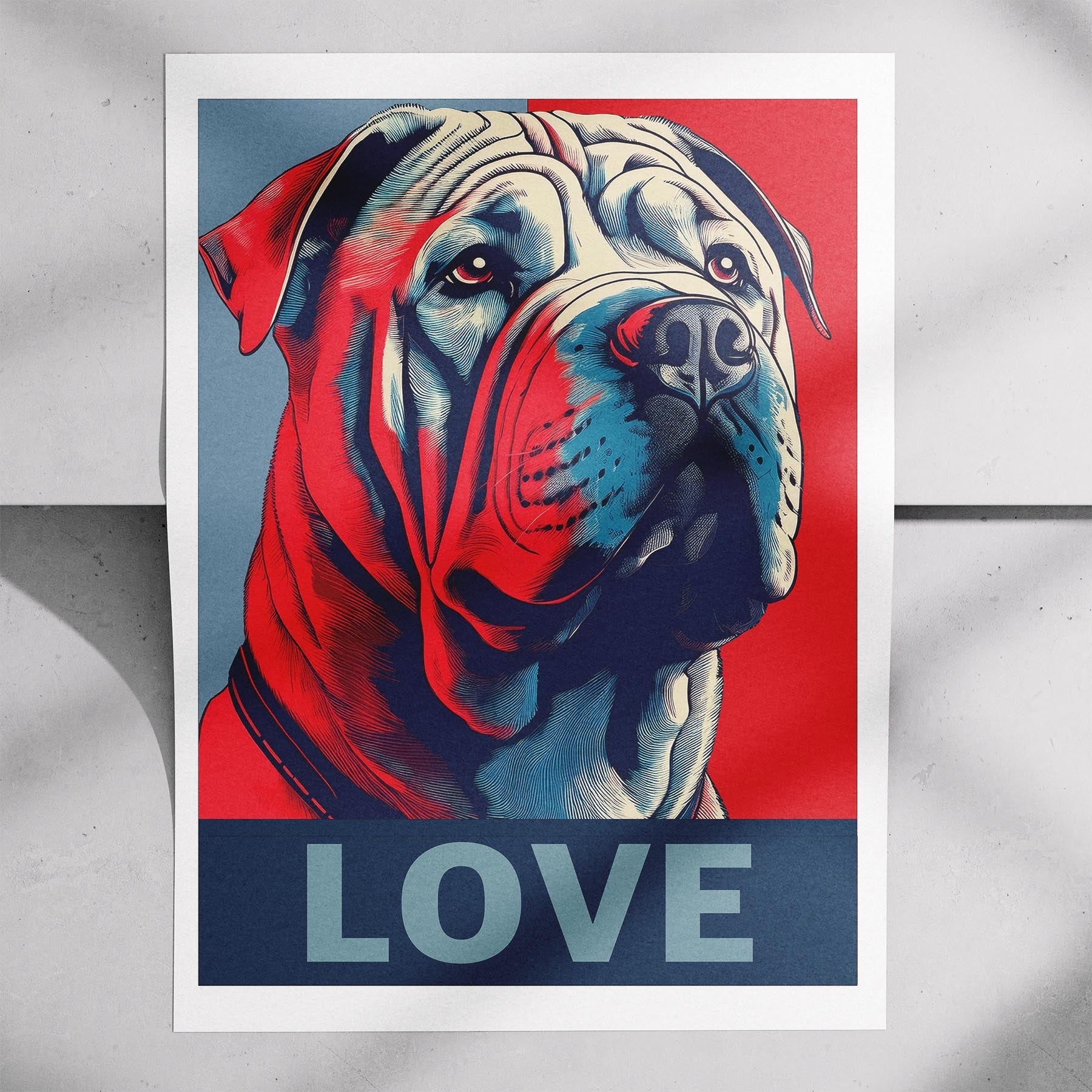 Shar Pei LOVE Series Inspired by the Obama Poster image 7