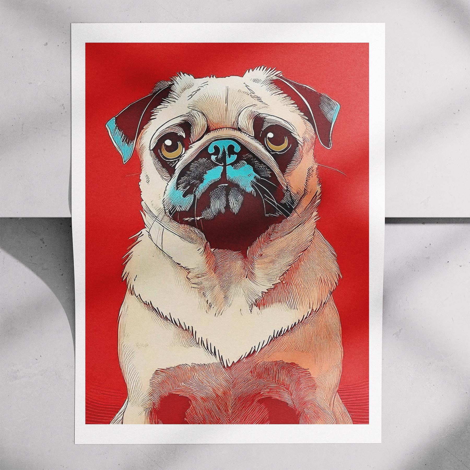 Pug Red Dog Series image 7