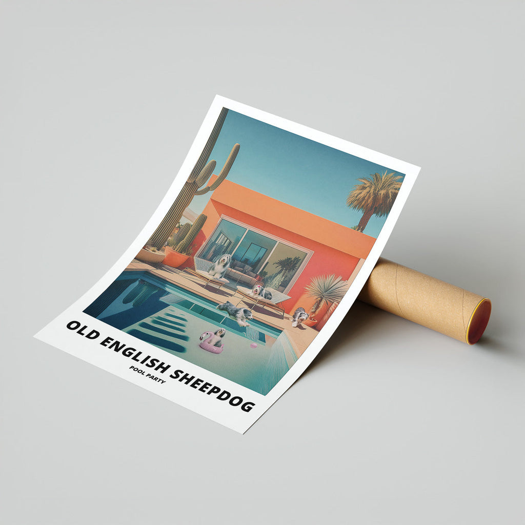 Old English Sheepdog Pool Party image 7