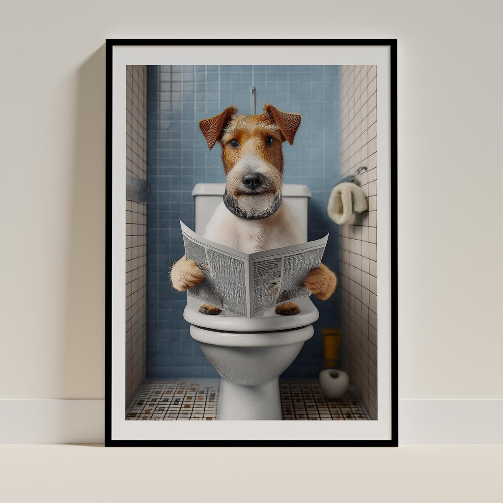 Fox Terrier Toilet Humour Dog Series image 0