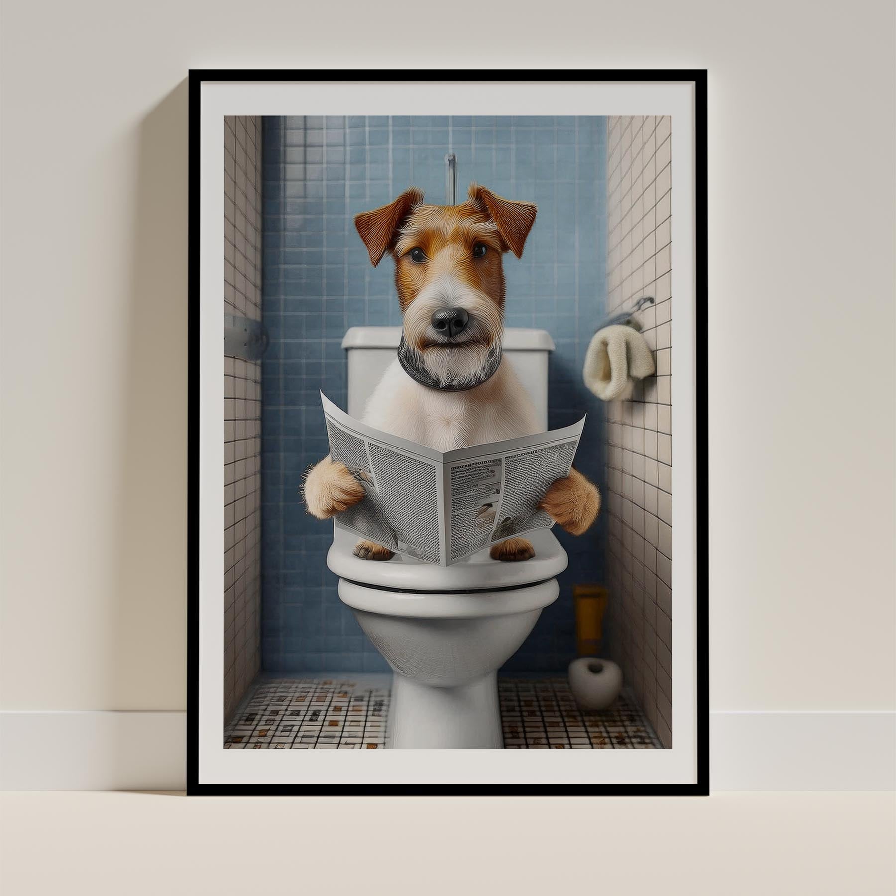 Fox Terrier Toilet Humour Dog Series image 0