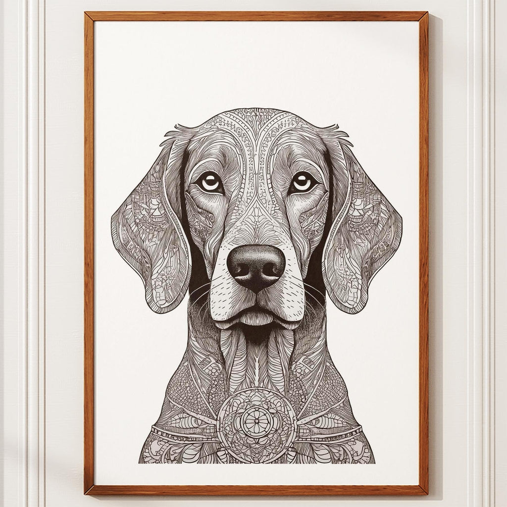 Irish Setter Mandala Black and White Dog Series image 10