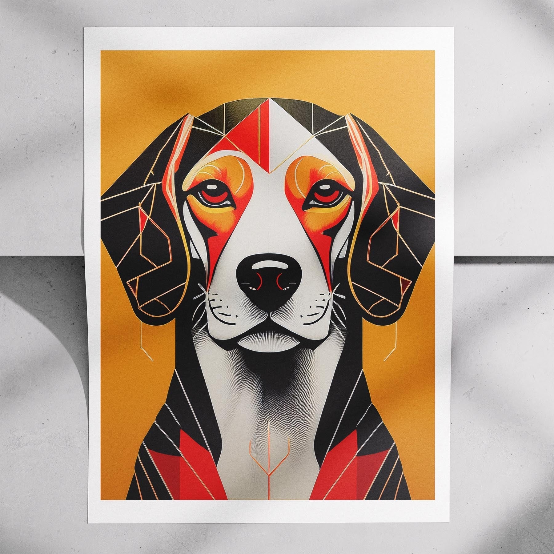 Beagle Geometric Orange Series image 7