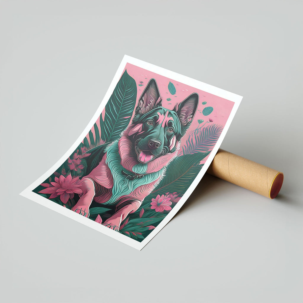 German Shepherd Flowery Dog image 7