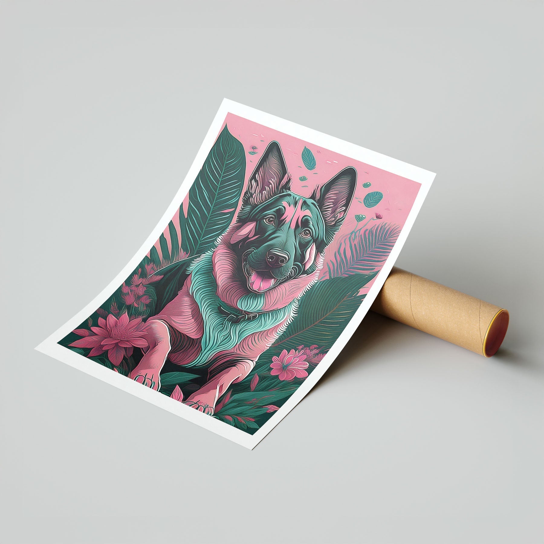 German Shepherd Flowery Dog image 7