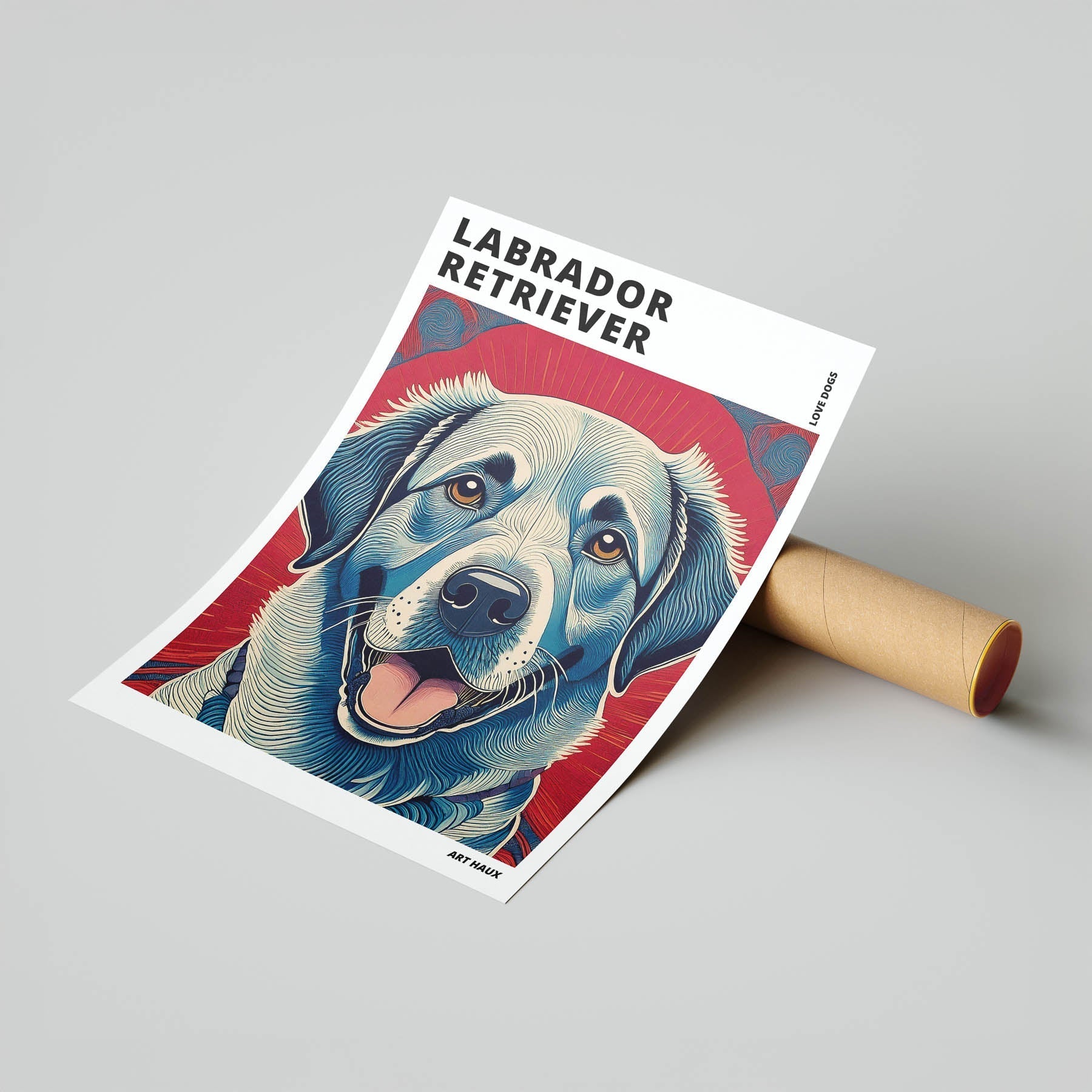 Labrador Retriever Hokusai Japanese Inspired Dog Series with Text image 6