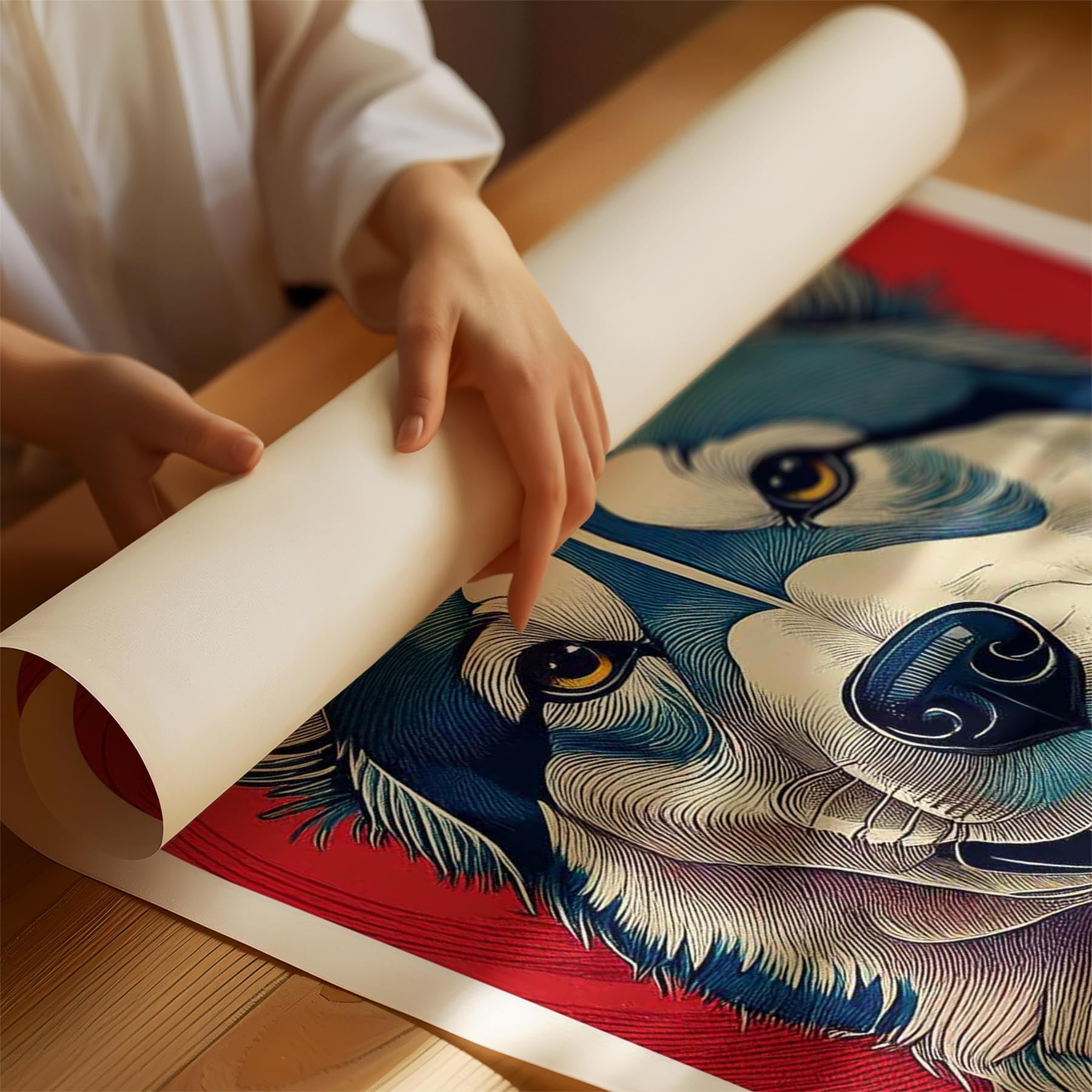 Alaskan Malamute Hokusai Japanese Inspired Dog Series image 1