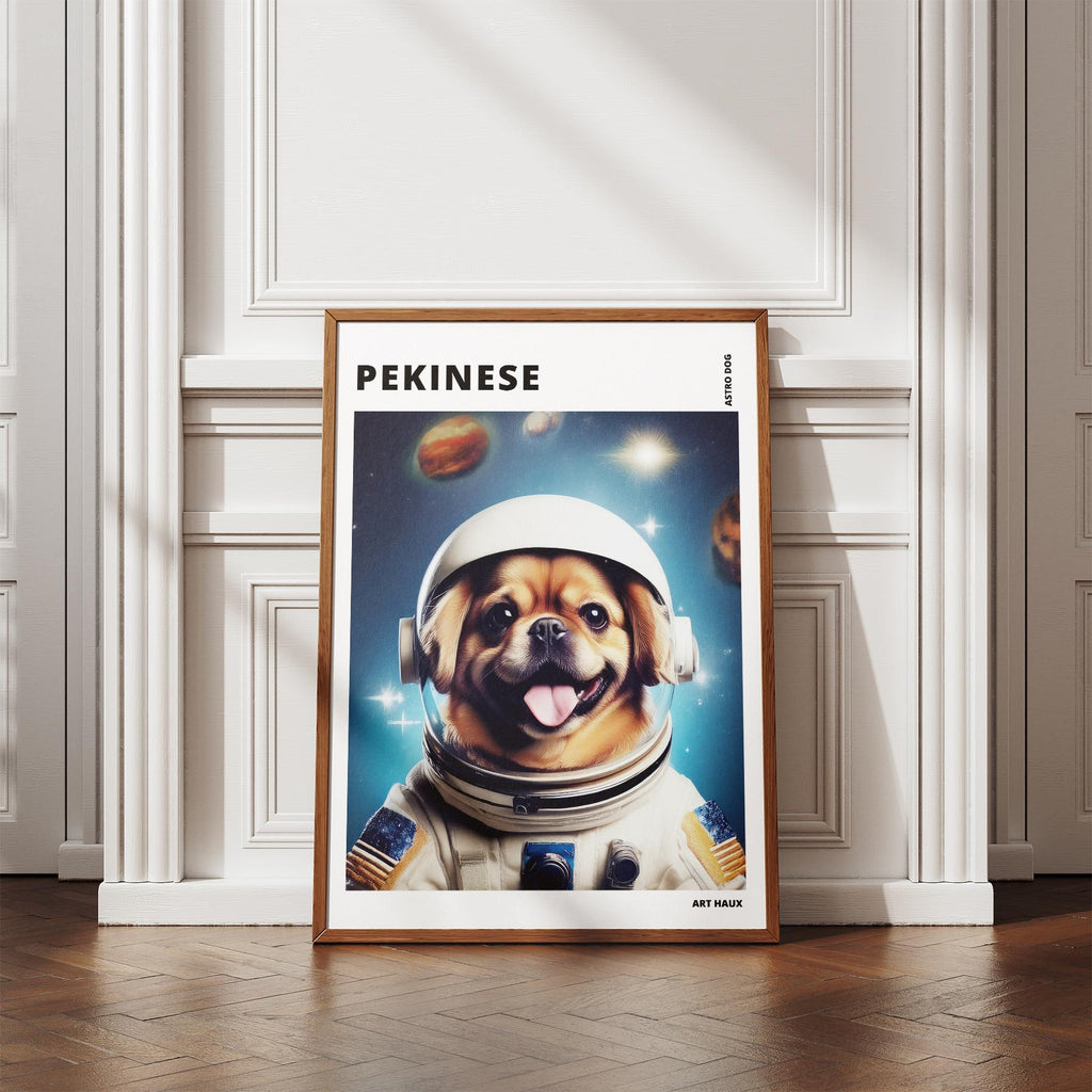 Pekingese Astronaut Dog Series with Text Astro Dog image 4