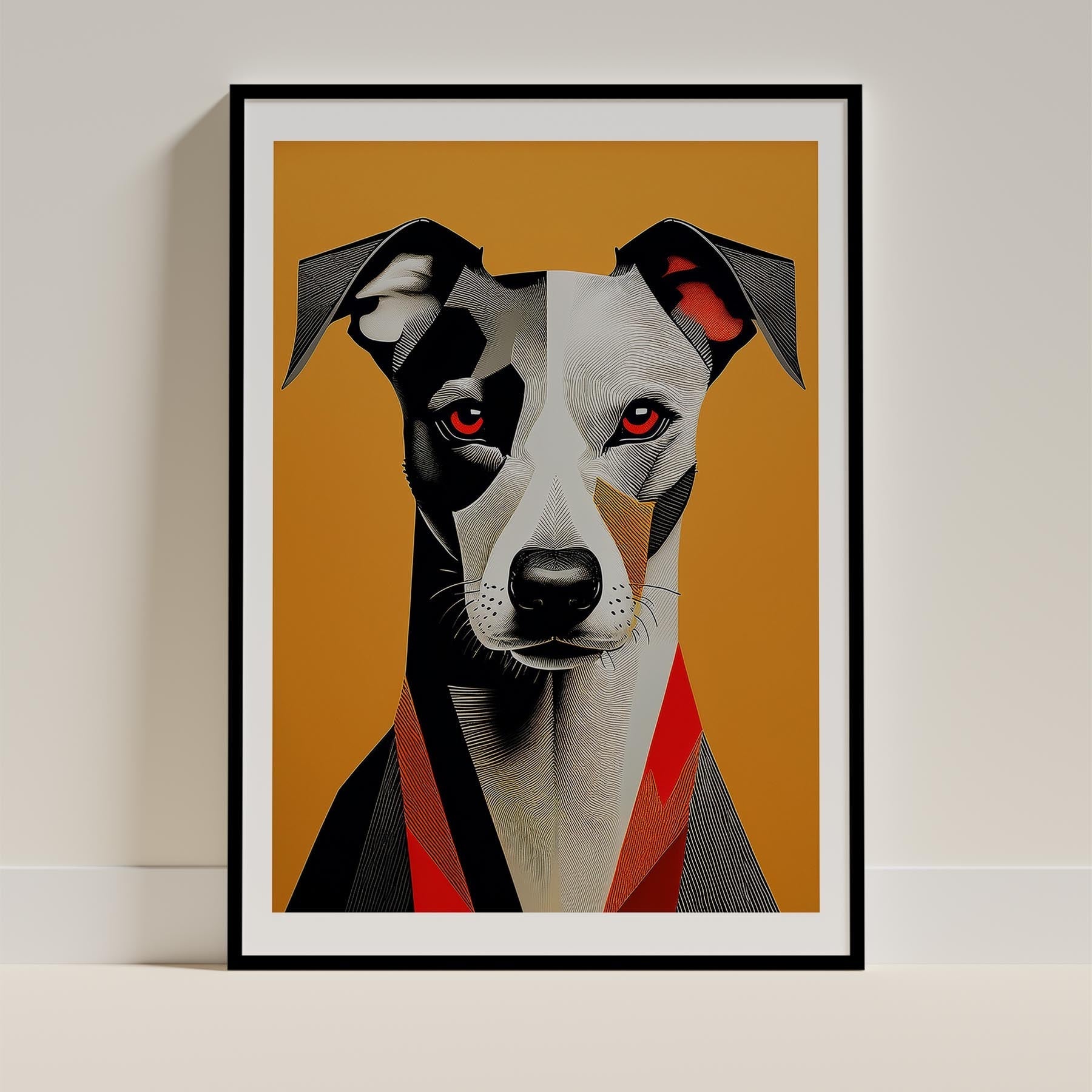 Whippet Geometric Orange Series image 0