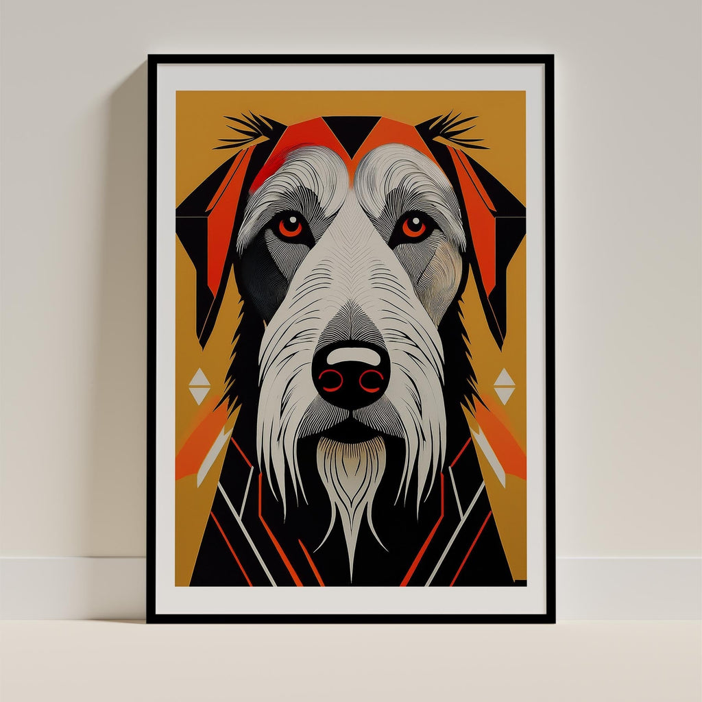 Irish Wolfhound Geometric Orange Series image 0