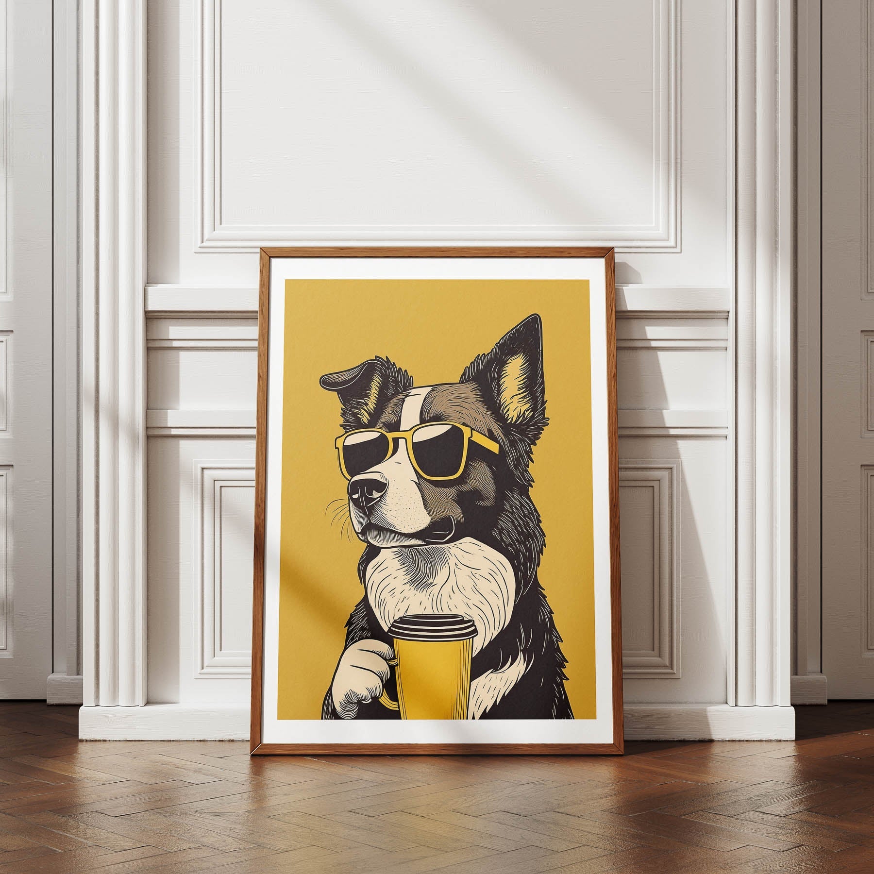 Boder Collie Chillin Coffee Dog image 4