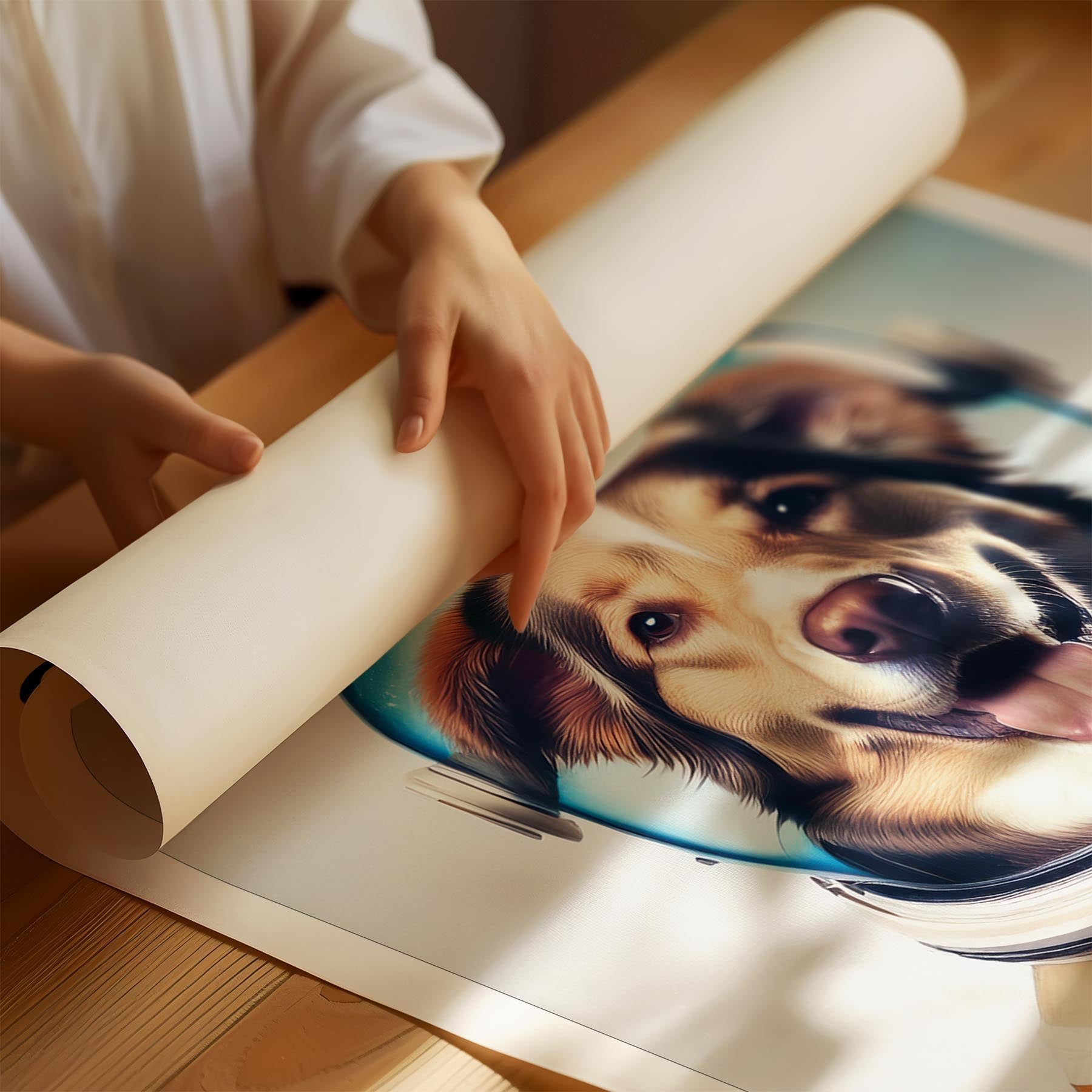 Border Collie Astronaut Dog Series with Text Astro Dog image 1