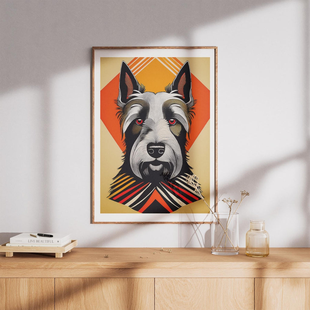 Scottish Terrier Geometric Orange Series image 8