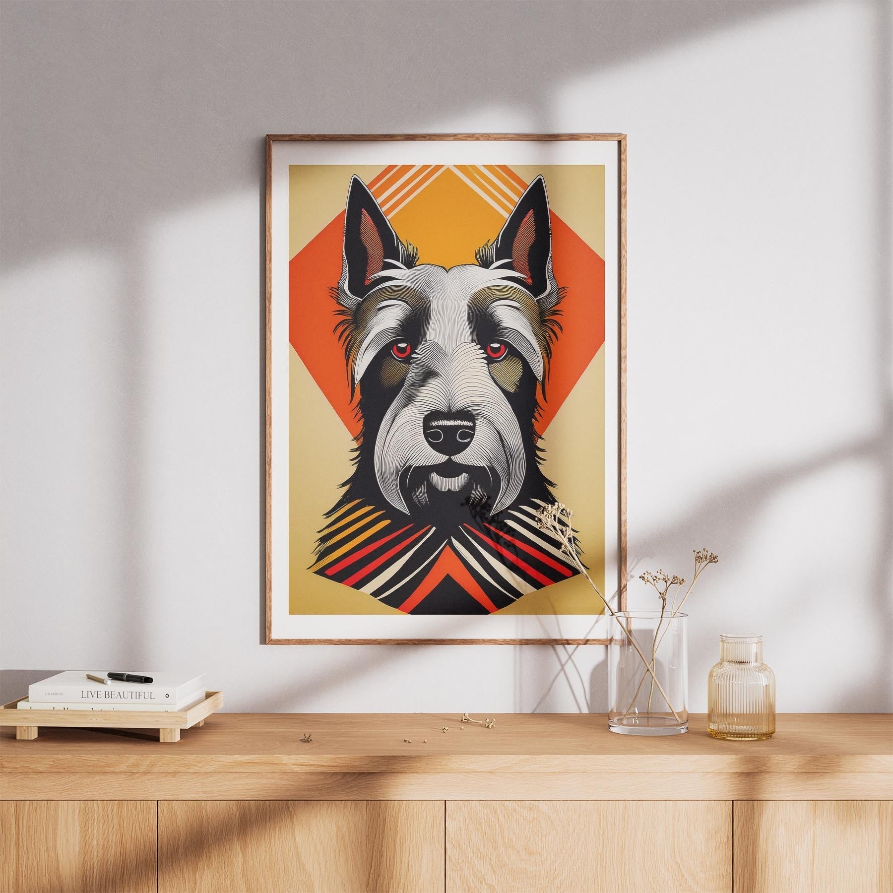 Scottish Terrier Geometric Orange Series image 8