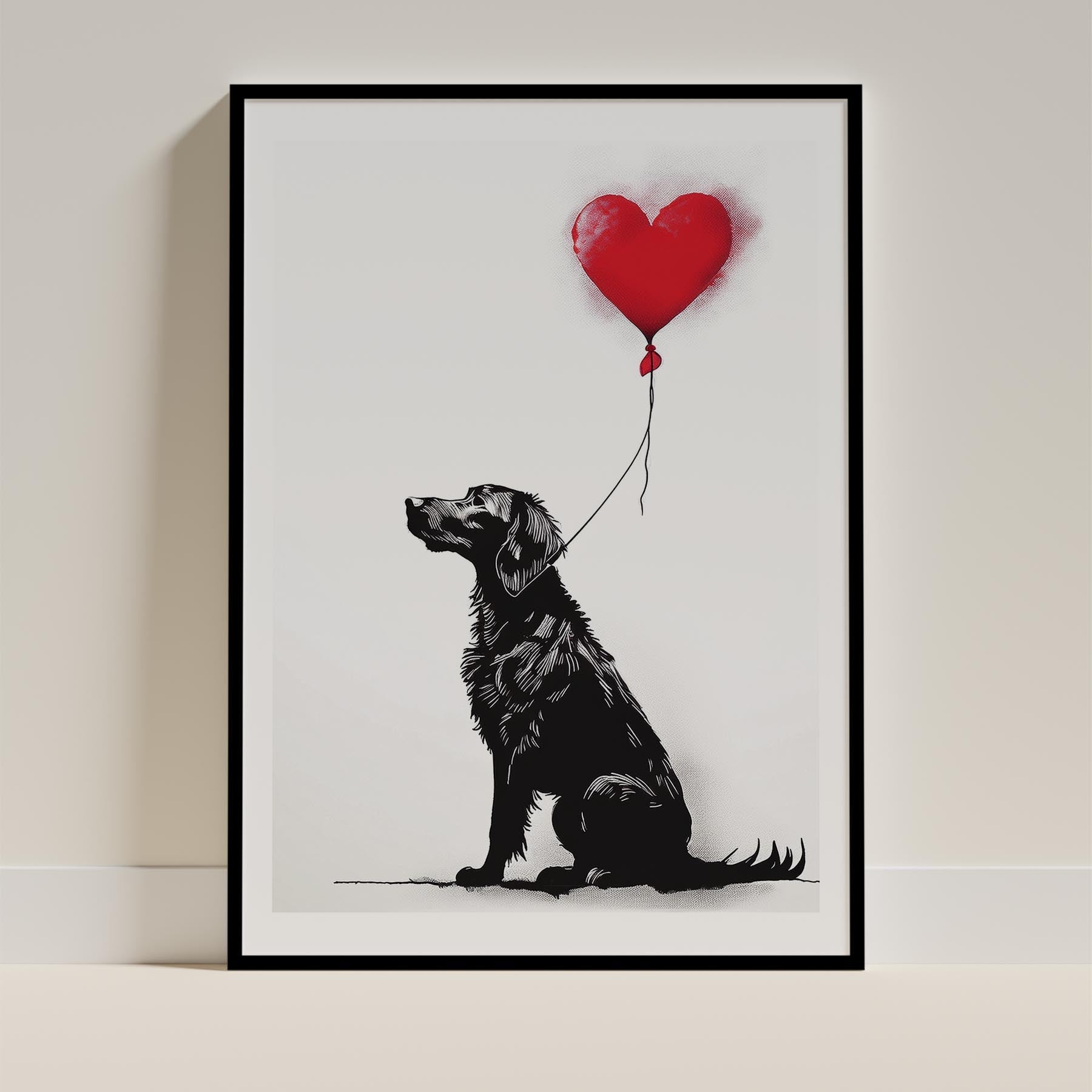 Curly Coated Retriever DOGSY Series inspired by the Art of Banksy image 0