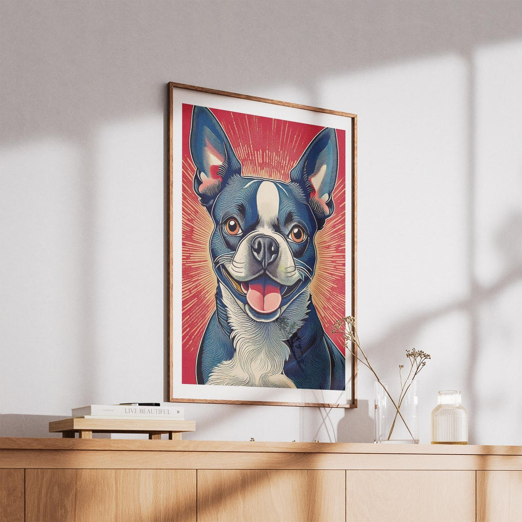 Boston Terrier Hokusai Japanese Inspired Dog Series image 5