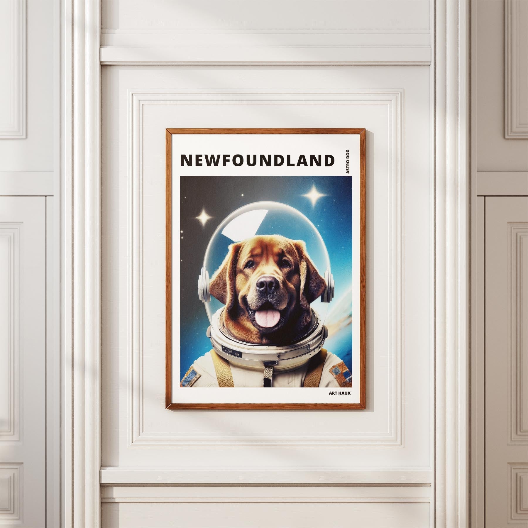 Newfoundland Astronaut Dog Series with Text Astro Dog image 3