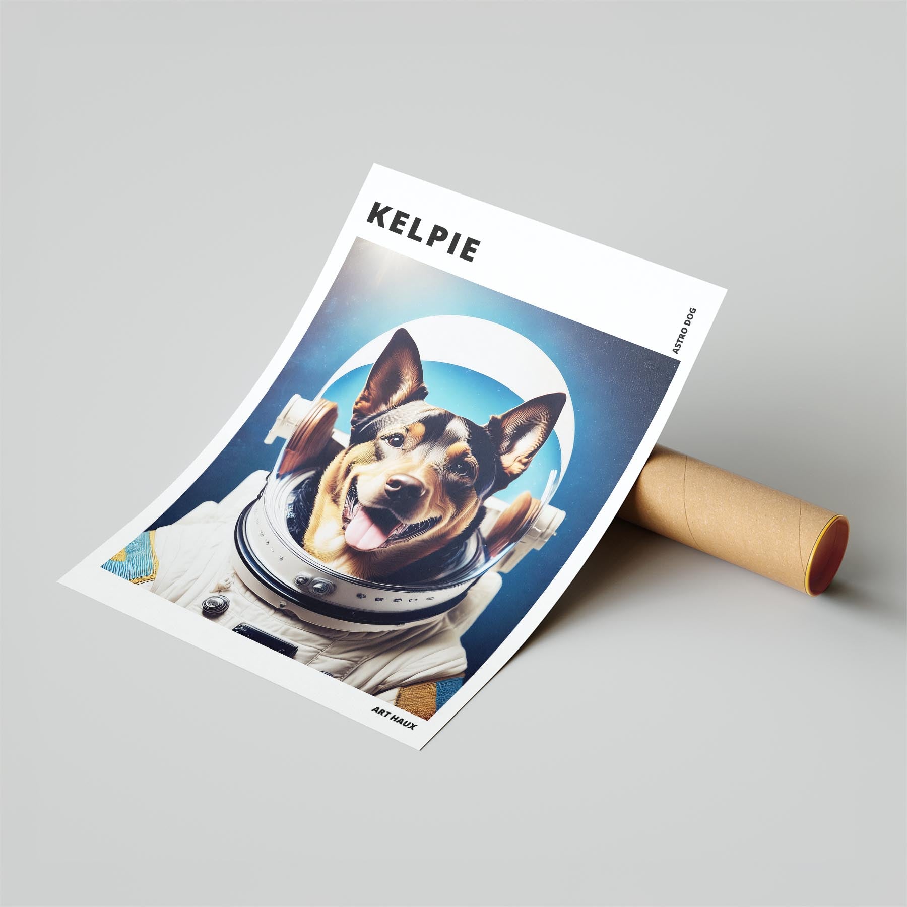 Kelpie Astronaut Dog Series with Text Astro Dog image 6