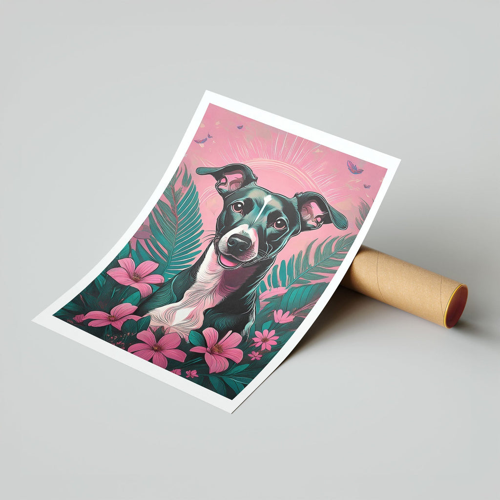 Whippet Flowery Dog image 7