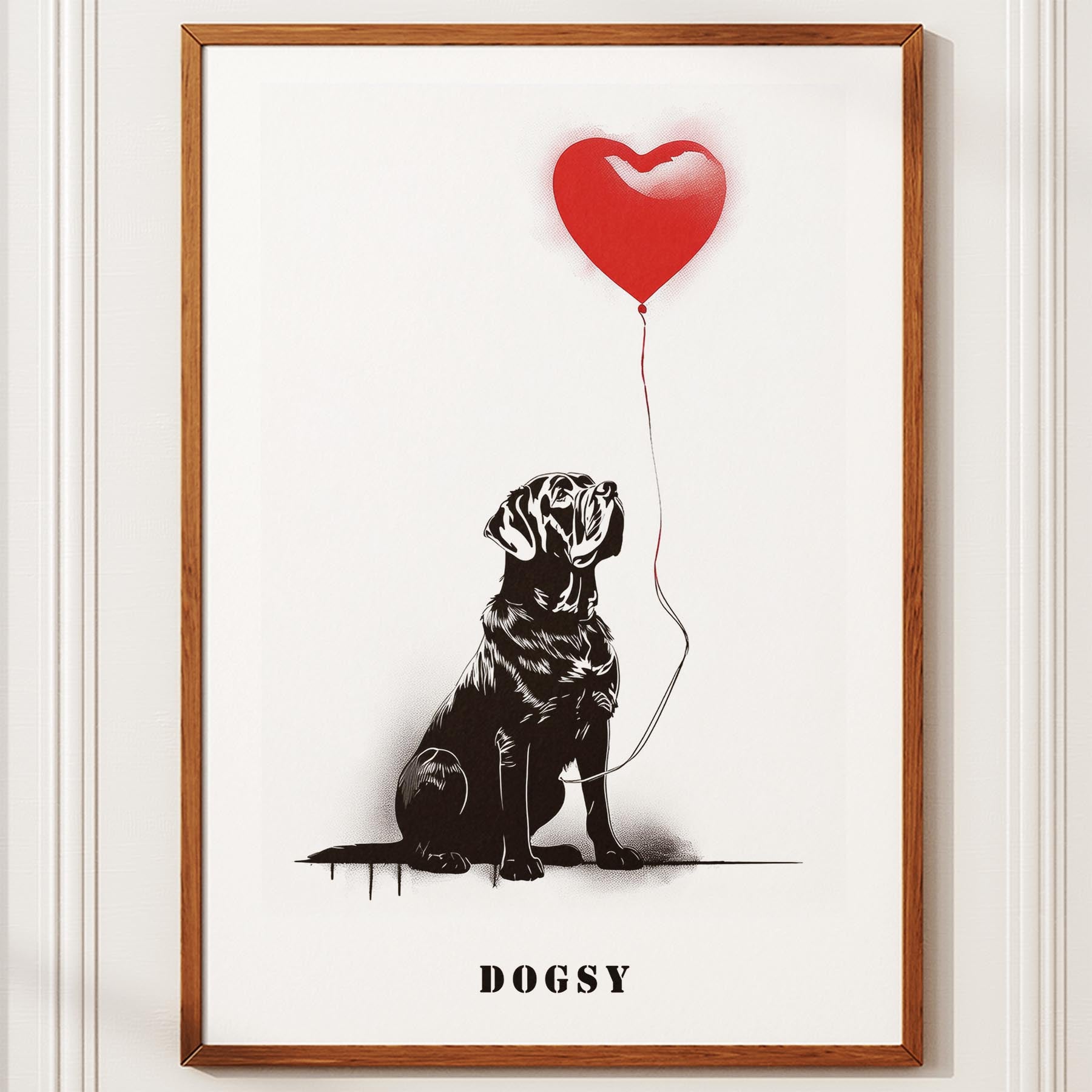 Neapolitan Mastiff DOGSY Series inspired by the Art of Banksy with text Dogsy image 10