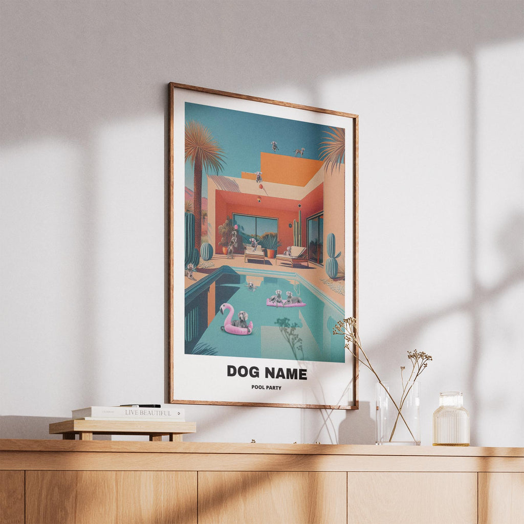 Weimaraner Custom Pool Party WITH TEXT image 5