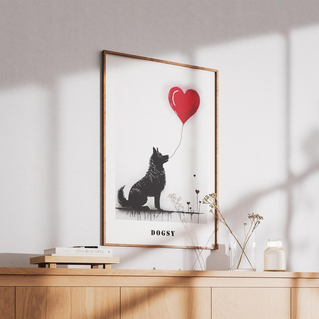 German Spitz DOGSY Series inspired by the Art of Banksy with text Dogsy image 5