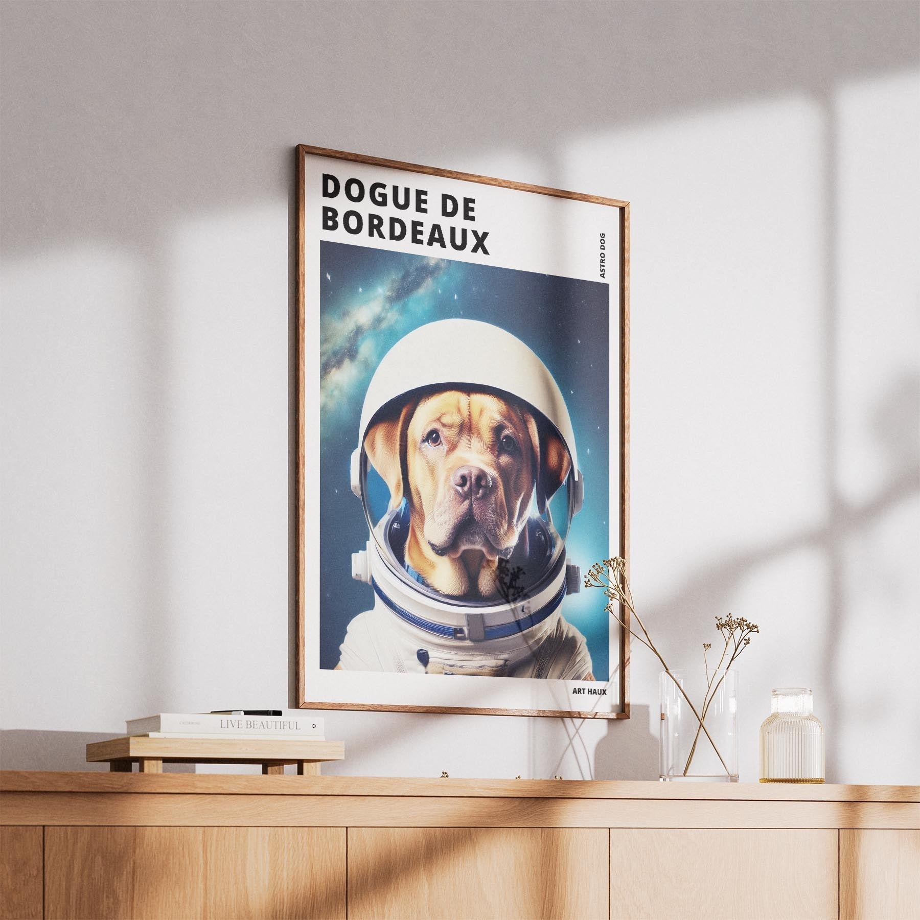 Dogue de Bordeaux Astronaut Dog Series with Text Astro Dog image 5