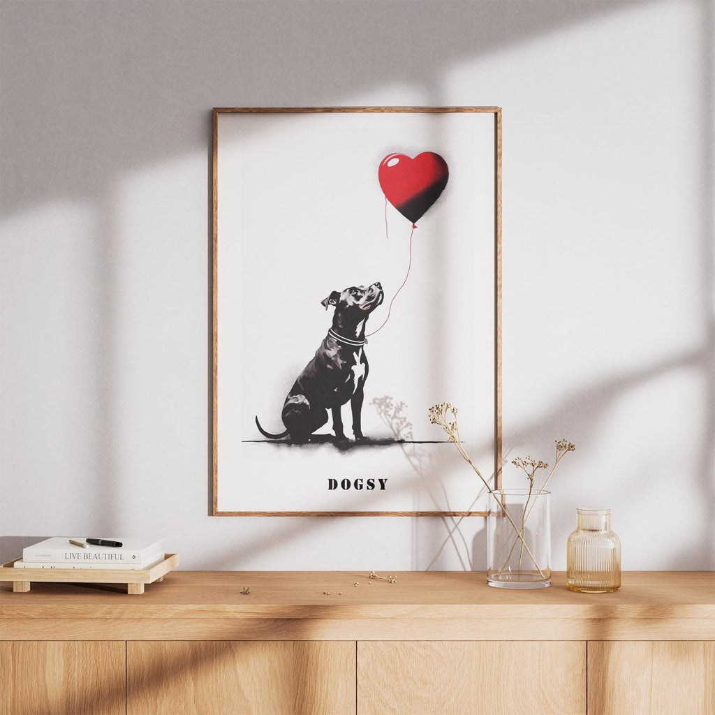 American Pitbull Terrier DOGSY Series inspired by the Art of Banksy with text Do image 8