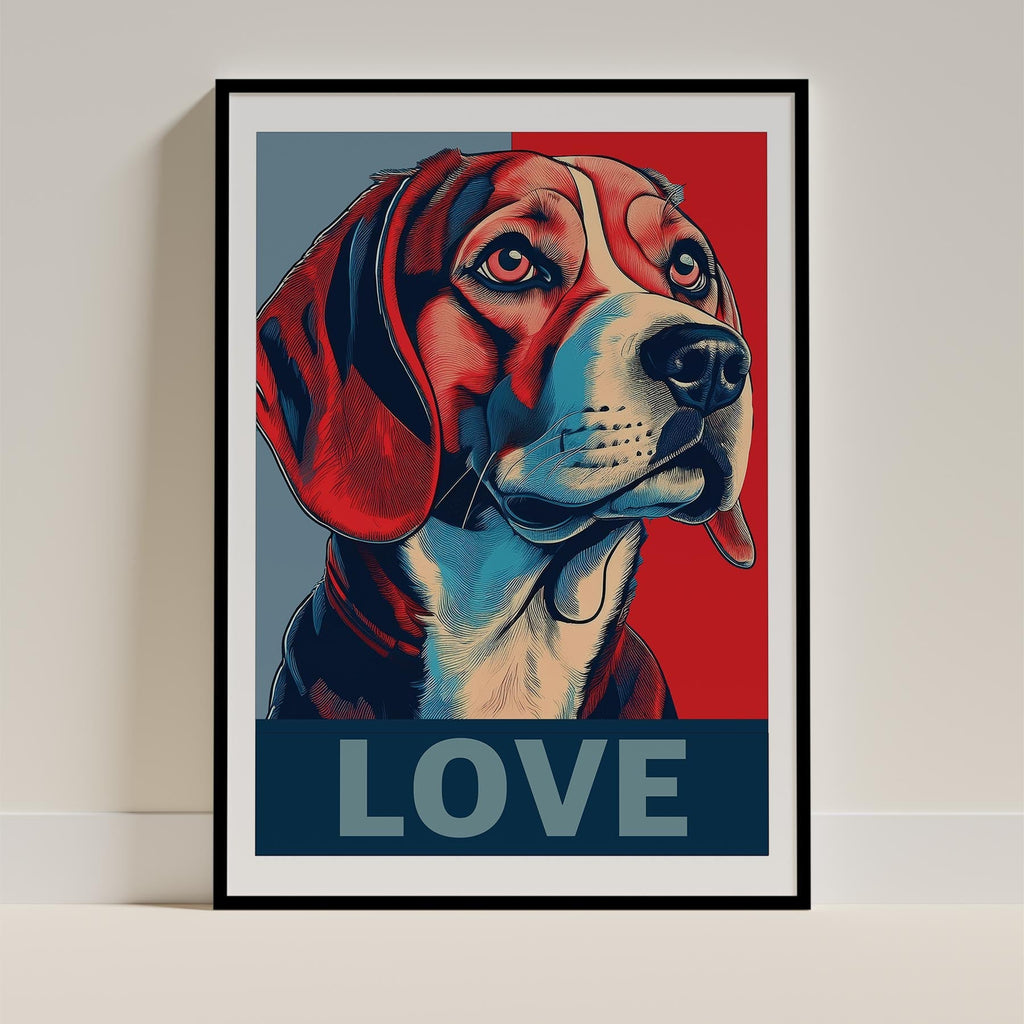 Beagle LOVE Series Inspired by the Obama Poster image 0